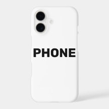 Handyhülle auf der "Telefon" steht