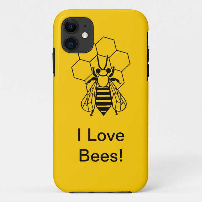 Handyhülle - Ich liebe Bienen! Case-Mate iPhone Hülle (Rückseite)