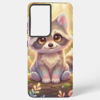 Handyhülle mit goldenem Waschbären – Süße Waldästh Samsung Galaxy Hülle