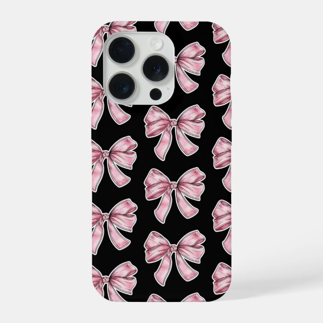 Handyhülle mit rosa Schleifenmuster iPhone 15 Pro Hülle (Rückseite)