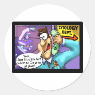 Handykonversationen Funny Gifts & T-Shirts Runder Aufkleber