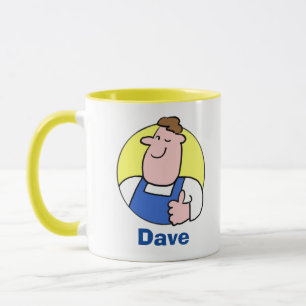 Handyman-Bild mit Name Tasse