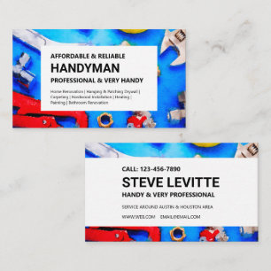 Handyman Business Card - Klempnerwerkzeuge Visitenkarte