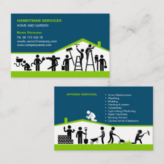Handyman Business Card Template for Home Maintenan Visitenkarte