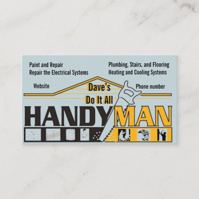 Handyman Business Card Visitenkarte (Vorderseite)