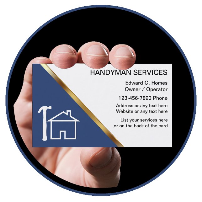 Handyman Business Cards Visitenkarte (Von Creator hochgeladen)