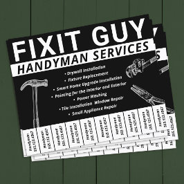 Handyman Carpentry Tee Off Phone Number Flyer