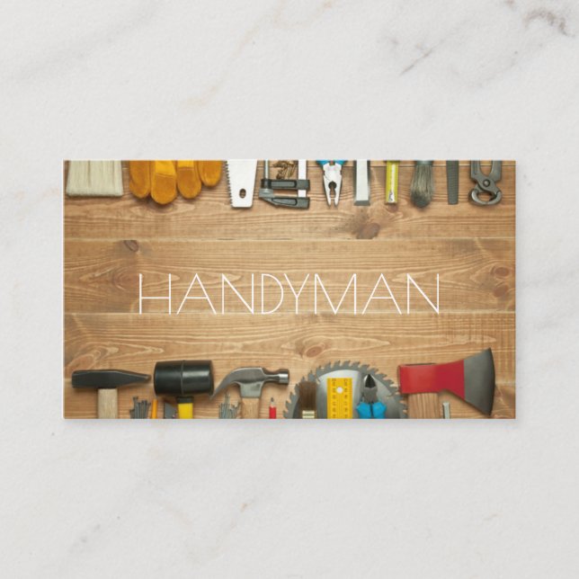 Handyman, Carte de visite de maintenance (Devant)