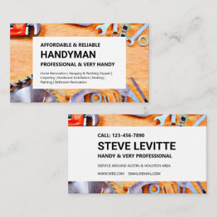 Handyman Carte de visite - Outils de construction