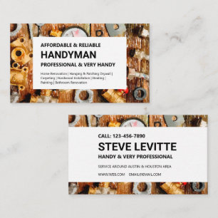Handyman Carte de visite - Outils de plomberie rus