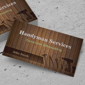 Handyman cartes de visite remodelage de constructi