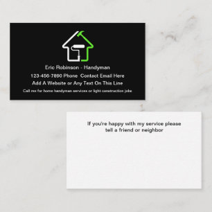 Handyman Construction Nouveau Carte de visite uniq