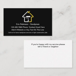 Handyman Construction Nouveau Carte de visite uniq