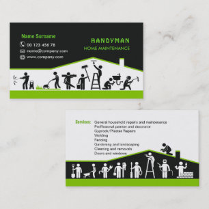 Handyman-Dienstleistungen, Zuhause-Wartungs-Visite Visitenkarte