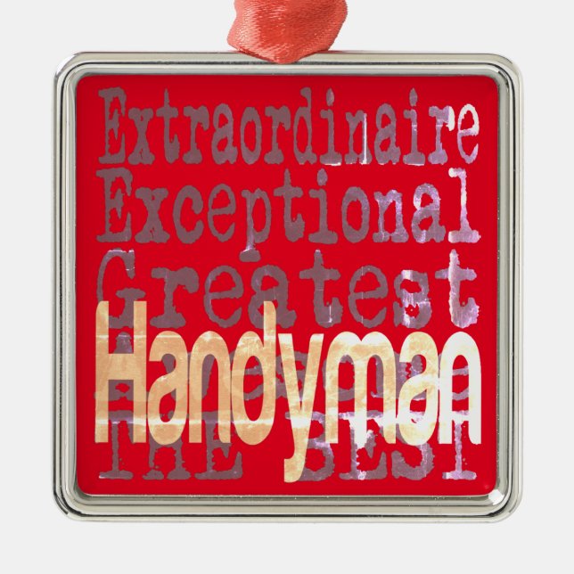 Handyman Extraordinaire Ornament Aus Metall (Vorne)