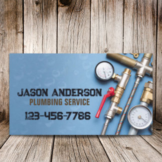 Handyman Faucet Pipe Plumber Service Plumber Visitenkarte