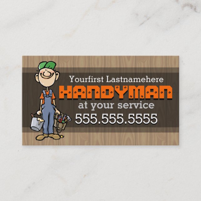 Handyman.Fix-It Man.Home Reparatur. Visitenkarte (Vorderseite)