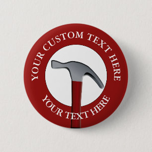 Handyman Hammer Icon Button