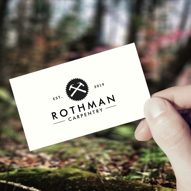 Handyman Hammer und Saw Carpenter Visitenkarte (Von Creator hochgeladen)