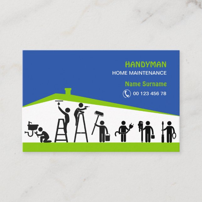 Handyman home maintenance Business Card Visitenkarte (Vorderseite)