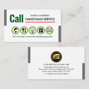 Handyman Home-Reparaturservice anrufen Visitenkarte