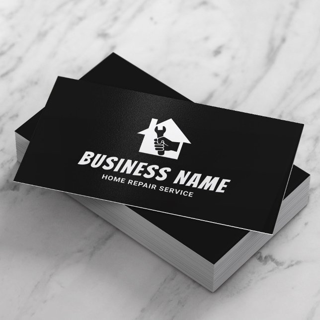 Handyman House Logo Zuhause Repair Service Minimal Visitenkarte (Von Creator hochgeladen)
