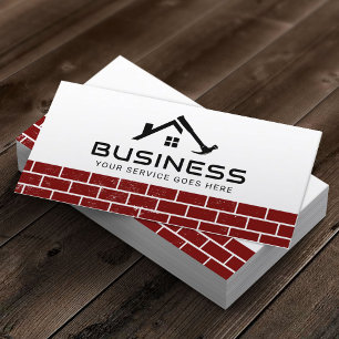 Handyman House Repair Service Red Bricks Visitenkarte