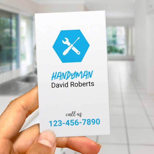 Handyman Klempner Reparaturservice Minimalistisch  Visitenkarte (Von Creator hochgeladen)