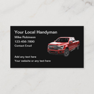 Handyman Lieferwagen Truck Business Cards Visitenkarte