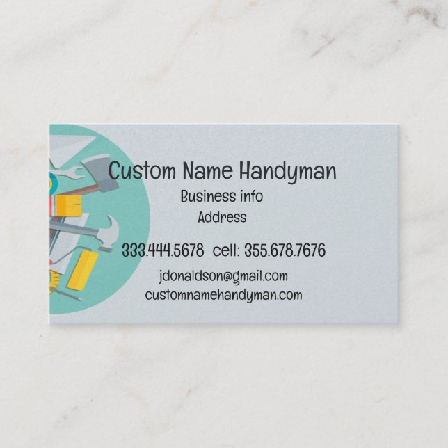 Handyman M. Fixit Cartes de visite sur mesure (Devant)