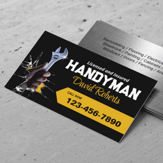 Handyman Maintenance Beruflich Installations-Servi Visitenkarte (Von Creator hochgeladen)