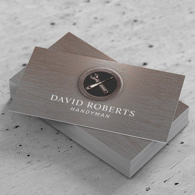 Handyman Maintenance Service Auto Reparatur Kupfer Visitenkarte (Von Creator hochgeladen)