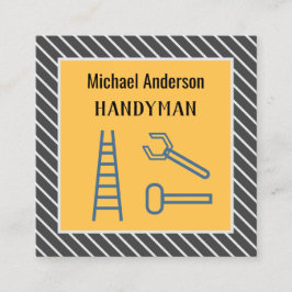 Handyman Moderner, stilvoller Werbecode nach Maß Quadratische Visitenkarte