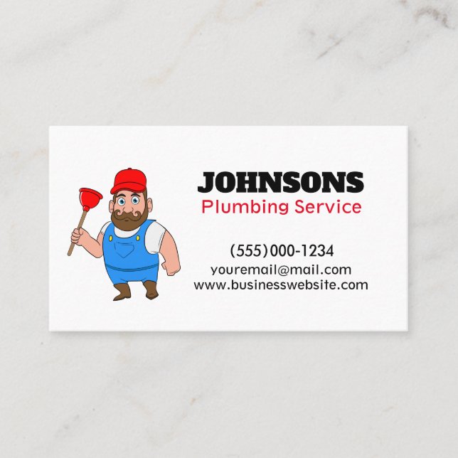 Handyman Plumber Maintenance Visitenkarte (Vorderseite)