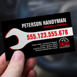 HANDYMAN PLUMBING 24-STUNDEN-WRENCH-WERKZEUG VISITENKARTE