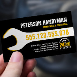 HANDYMAN PLUMBING 24-STUNDEN-WRENCH-WERKZEUG VISITENKARTE
