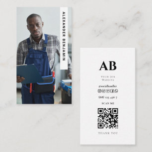 Handyman Repair Foto QR Code Business Card Visitenkarte