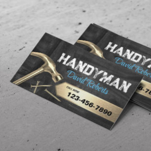 Handyman Repair & Maintenance Gold Hammer Visitenkarte