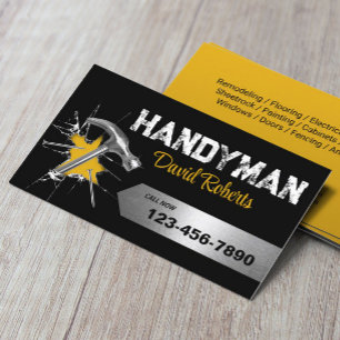 Handyman Repair & Maintenance Service Creative Visitenkarte