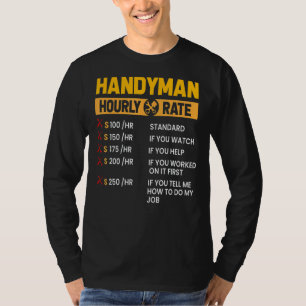 Handyman Reparaturassistent Zimmerservice Stundena T-Shirt