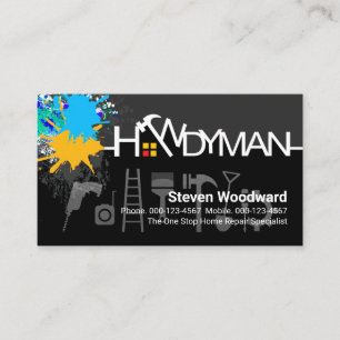 Handyman-Schild Malerei-Spritzer Visitenkarte