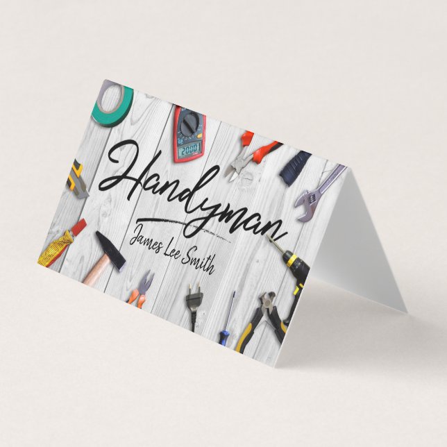 Handyman Services Business Card Visitenkarten (Vorderseite)