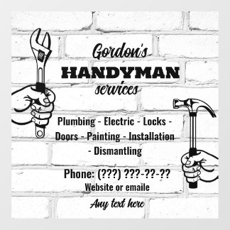 Handyman Services Fensteraufkleber
