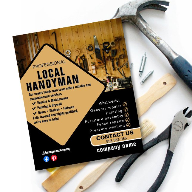 Handyman Services Flyer Template | Local Trades  (Von Creator hochgeladen)