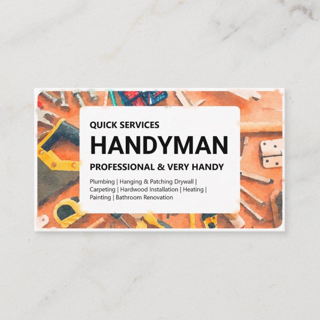 Handyman Services Visitenkarte (Vorderseite)