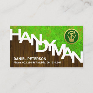 Handyman Signage on Timber Fence Green Garden Visitenkarte