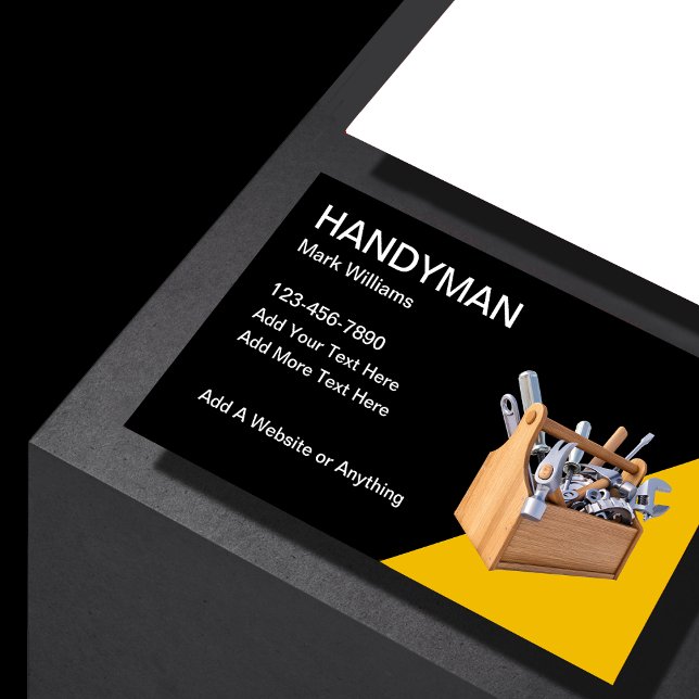 Handyman Toolbox Business Cards Visitenkarte (Von Creator hochgeladen)