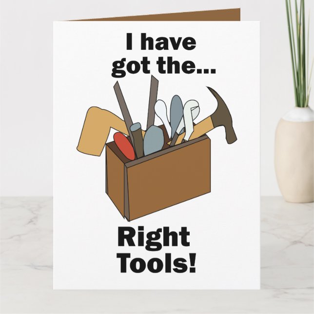 Handyman Toolbox I Have Got Right Tools  Karte (Vorderseite)