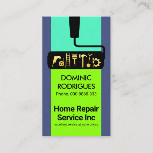 Handyman-Tools für Pinselstriche Visitenkarte