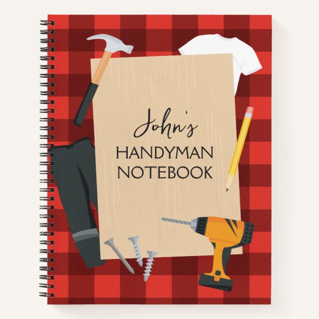 Handyman Tools Notebook für Männer Notizbuch (Vorderseite)